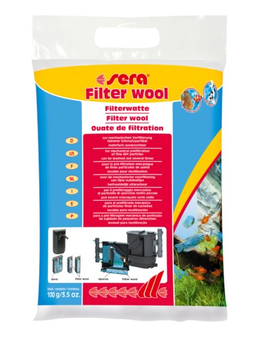 SERA FILTER WOOL PERLÓN PARA FILTRADO 100 GR - 2