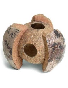 KARLIE-FLAMINGO CUEVA DE COCO CON PATAS PARA PEQUEÑOS ROEDORES