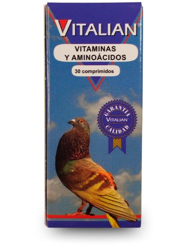 VITALIAN VITAMINAS Y AMINOÁCIDOS PARA PALOMAS 100 COMPRIMIDOS 30 COMPRIMIDOS - 2