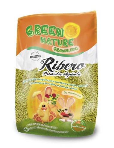 RIBERO GREEN NATURE GRANULADO CONEJOS Y CONEJOS ENANOS 2 5 KG 800 GR - 2