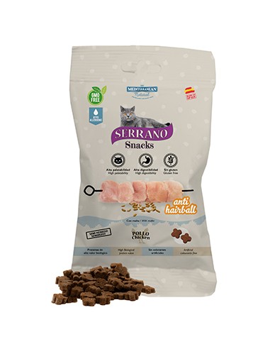 MEDITERRANEAN NATURAL SERRANO SNACKS POLLO PARA GATOS - 50 GR 1 UNIDAD PACK 25 UNIDADES - 2