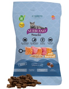 MEDITERRANEAN NATURAL SERRANO SNACKS SALMÓN Y ATÚN PARA GATOS - 50 GR