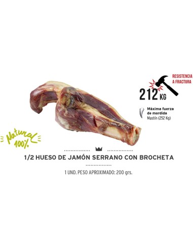 MEDITERRANEAN NATURAL MEDIO DE JAMÓN CON BROCHETA - 200 GR