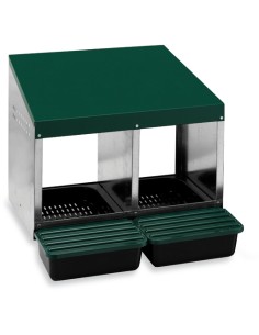 GAUN PONEDERO PARA GALLINAS CON CUBETA - 2 DEPARTAMENTOS 