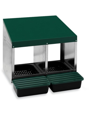 GAUN PONEDERO PARA GALLINAS CON CUBETA - 2 DEPARTAMENTOS 