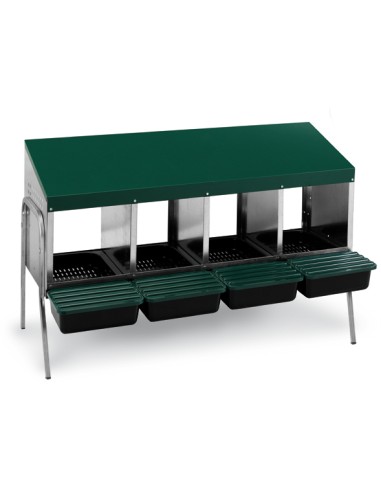 GAUN PONEDERO CON CUBETA Y PATAS - 4 DEPARTAMENTOS 