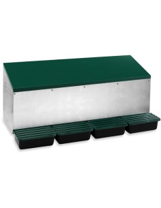 GAUN PONEDERO EXTERIOR CON CUBETA - 4 DEPARTAMENTOS 