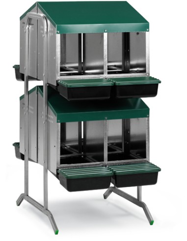 GAUN BATERÍA PONEDEROS CON CUBETA Y PATAS - 8 DEPARTAMENTOS 