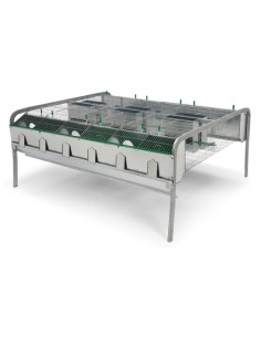 GAUN JAULA CONEJOS POLIVALENTE MODELO LEYBA - 12 DEPARTAMENTOS