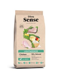 DIBAQ SENSE LIGHT & SENIOR POLLO LOW GRAIN 2 KG 12 KG - 2