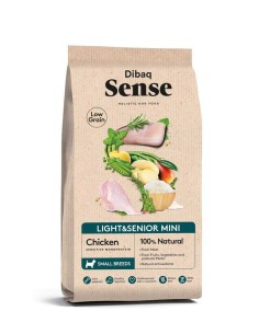 DIBAQ SENSE LIGHT & SENIOR MINI POLLO LOW GRAIN 2 KG 500 GR - 2