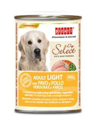 PICART SELECT DOG ADULT LIGHT, VERDURAS Y ARROZ