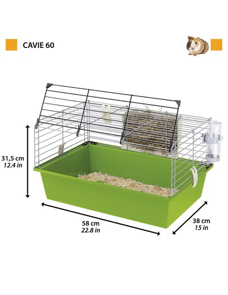 FERPLAST JAULA COBAYAS CAVIE 60 - 58 X 38 X 31,5 CM