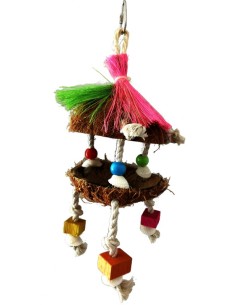 MOLY JUGUETE COCO, FIBRAS Y CONCHAS - 28 X 10 CM