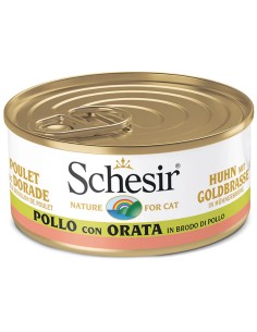 SCHESIR POLLO CON DORADA EN CALDO DE COCCIÓN PARA GATOS - 70 GR (14 UNIDADES) 14 X 70 GR - 2