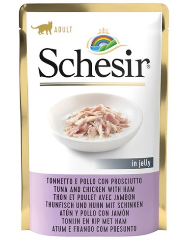 SCHESIR POLLO CON JAMÓN EN GELATINA PARA GATOS - 85 GR (20 UNIDADES) 20 X 85 GR - 2
