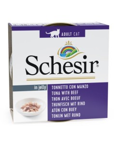 SCHESIR ATÚN CON BUEY EN GELATINA PARA GATOS - 85 GR (14 UNIDADES) 14 X 85 GR - 2