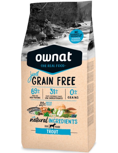 OWNAT JUST GRAIN FREE TROUT 3 KG 14 KG - 2
