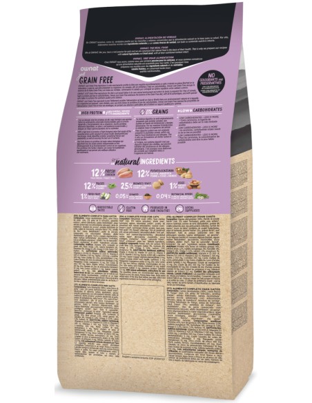 OWNAT JUST GRAIN FREE STERILIZED PARA GATOS 8 KG 3 KG 1 KG 400 GR - 3