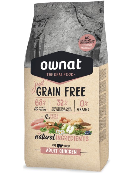 OWNAT JUST GRAIN FREE ADULT CHICKEN PARA GATOS 8 KG 3 KG 1 KG 400 GR - 2