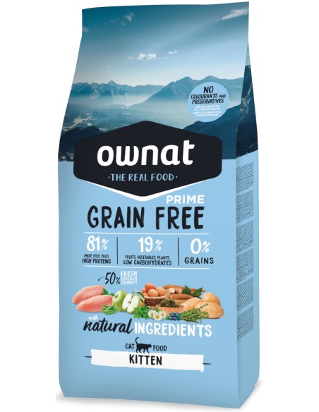 OWNAT PRIME GRAIN FREE KITTEN PARA GATITOS 3 KG 1 KG 400 GR - 2