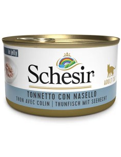 SCHESIR ATÚN CON MERLUZA EN GELATINA PARA GATOS - 85 GR (14 UNIDADES) 14 X 85 GR - 2