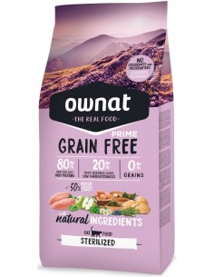 OWNAT PRIME GRAIN FREE STERILIZED PARA GATOS 8 KG 3 KG 1 KG - 2