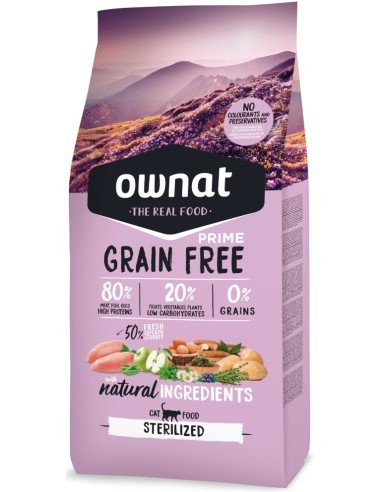 OWNAT PRIME GRAIN FREE STERILIZED PARA GATOS 8 KG 3 KG 1 KG - 2