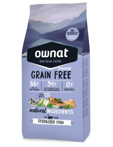 OWNAT PRIME GRAIN FREE STERILIZED FISH PARA GATOS 8 KG 3 KG 1 KG - 2