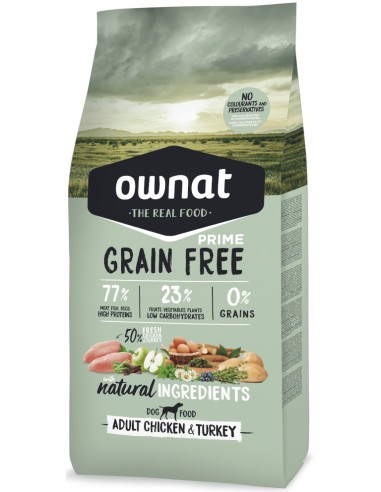OWNAT PRIME GRAIN FREE ADULT CHICKEN & TURKEY 3 KG 12 KG - 2