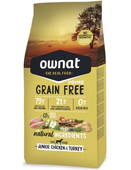 OWNAT PRIME GRAIN FREE JUNIOR CHICKEN & TURKEY 3 KG 12 KG - 2
