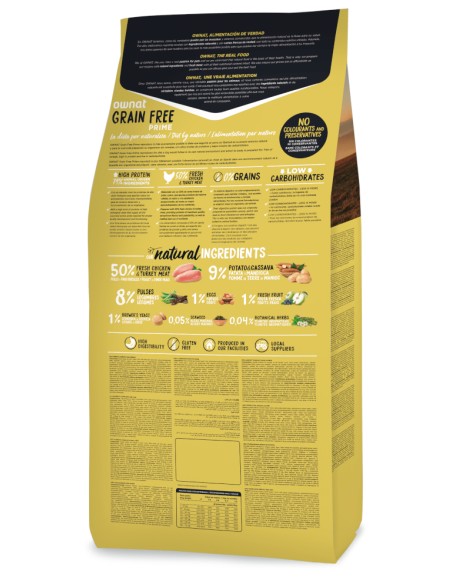 OWNAT PRIME GRAIN FREE JUNIOR CHICKEN & TURKEY 3 KG 12 KG - 3
