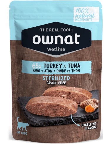 OWNAT POUCHE PAVO Y ATÚN PARA GATOS ESTERILIZADOS - 85 GR 85 GR - 2