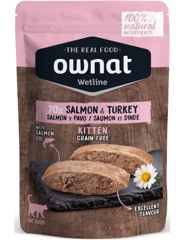OWNAT POUCHE SALMÓN Y PAVO PARA GATITOS - 85 GR 85 GR - 2