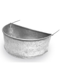 GAUN COMEDERO MEDIA LUNA GALVANIZADO - 16,5 X 10 X 6 CM