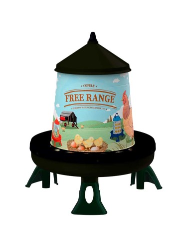 COPELE TOLVA DE PLÁSTICO RECICLADO PARA AVES FREE RANGE CON PATAS - 4 KG