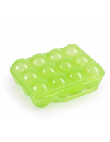 COPELE HUEVERA PLASTICA TRASLÚCIDA CON ASA - 12 HUEVOS LIMA - 2