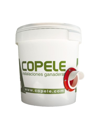 COPELE DEPOSITO 55 LITROS CON 2 BOCAS COMEDERO ANTIDESPERDICIO PARA GALLINAS 55 LITROS - 2