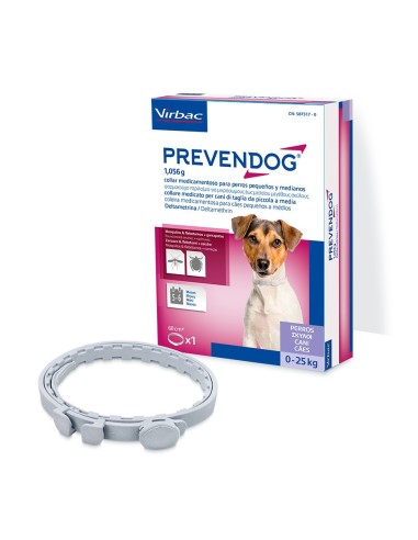 VIRBAC COLLAR ANTIPARASITARIO PREVENDOG PERROS MEDIANOS - 60 CM (2 UNIDADES) 2 UNIDADES