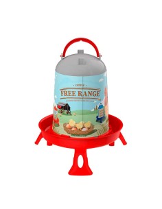 COPELE BEBEDERO ECO FREE RANGE CON PATAS PARA AVES - 5 LITROS ROJO - 2