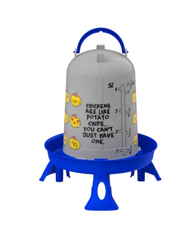 COPELE BEBEDERO ECO CHIPS PARA CON PATAS AVES - 5 LITROS AZUL - 2