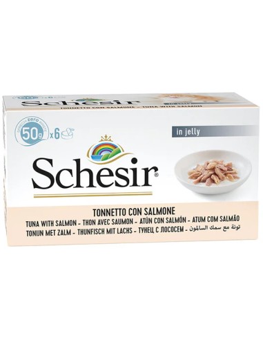 SCHESIR ATÚN CON SALMÓN EN GELATINA PARA GATOS - 50 GR (6 UNIDADES) 6 X 50 GR - 2