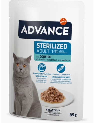 AFFINITY ADVANCE ADVANCE WET BACALAO GATOS ESTERILIZADOS - 85 GR 85 GR - 2