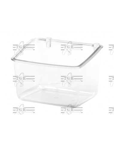 2G-R COMEDERO / BEBEDERO PAPAGAYO CON GANCHOS DE PLÁSTICO 