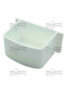 2G-R COMEDERO BLANCO PARA PAPAGAYO CON ALETA 