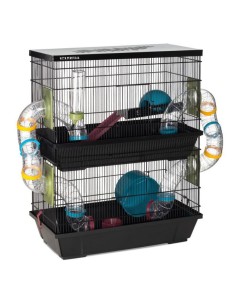 VOLTREGÀ JAULA HAMSTER RUSO VOLTREGA 152 NEGRO - 60 X 27 X 62 CM 60 X 27 X 62 CM - 2