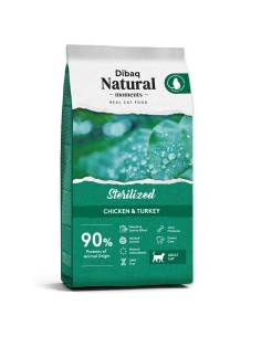 DIBAQ NATURAL MOMENTS CAT ESTERILIZADO POLLO Y PAVO 2 KG 7 KG - 2