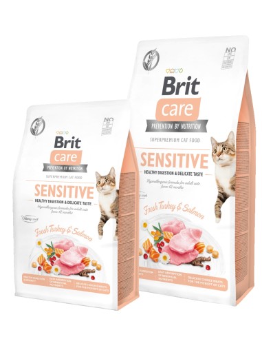 BRIT CARE CAT GRAIN FREE SENSITIVE HEALTHY DIGESTION DELICATE TASTE 2 KG 400 GR 7 KG - 2