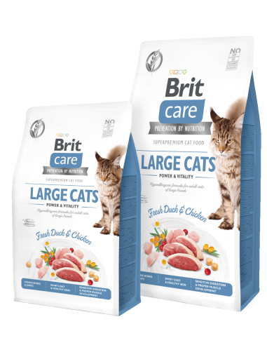 BRIT CARE CAT GRAIN FREE LARGE CATS POWER VITALITY 400 GR 2 KG 7 KG