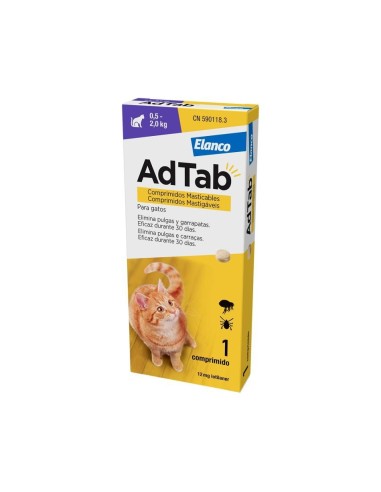ELANCO ADTAB ANTIPARASITARIO EN COMPRIMIDO PARA GATOS 0 5 - 2 KG - 2